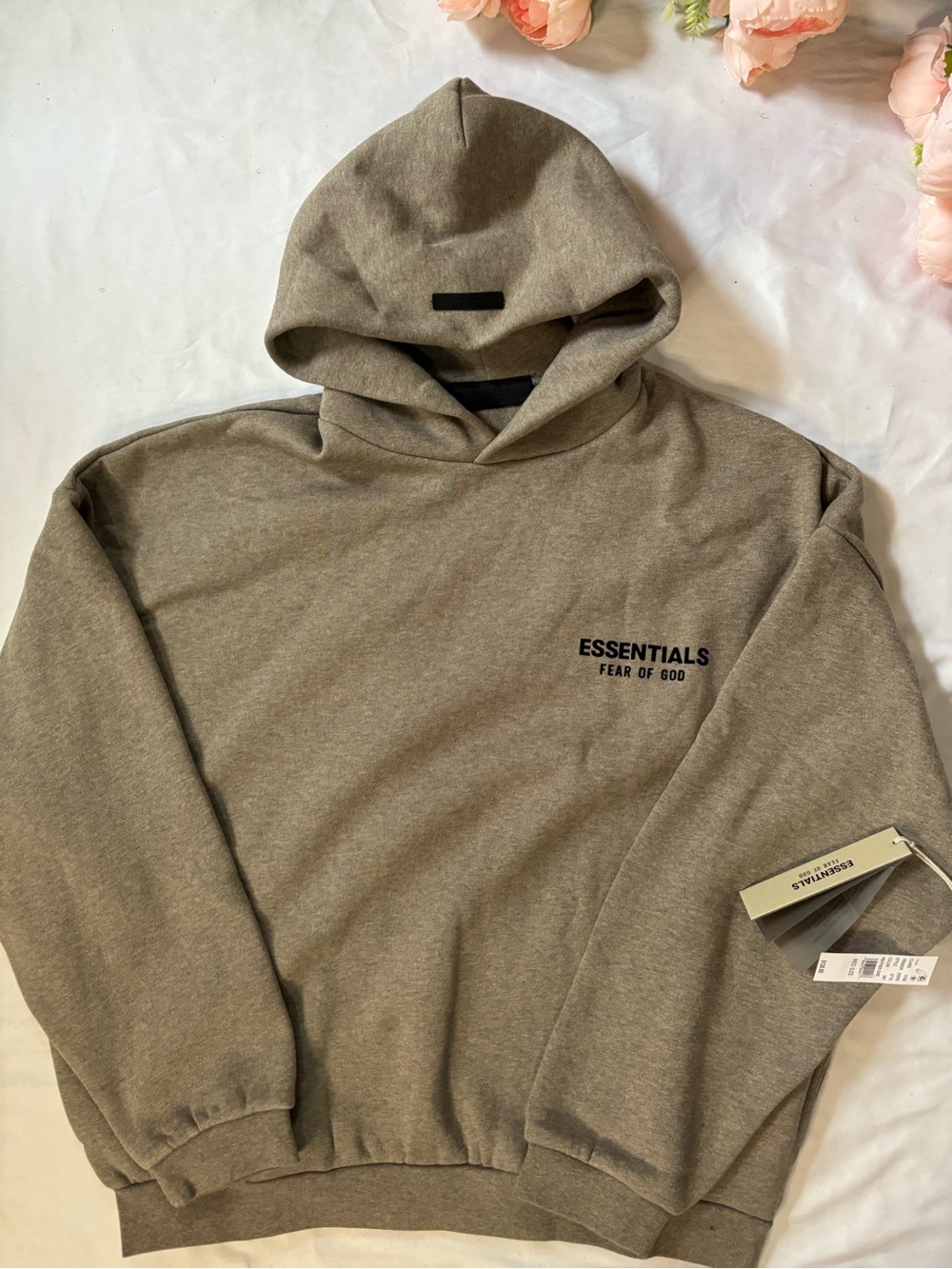 Fear of God ESSENTIALS Hoodie in Taupe Brown